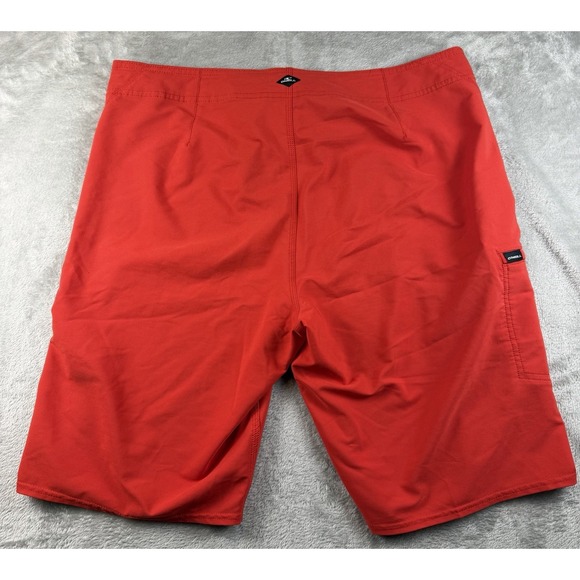 O'Neill Hyperfreak Board Shorts Men's 36 Red No Lining Pocket Swim - Picture 2 of 16